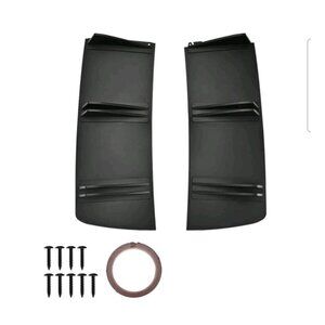 Black Abs Universal Black Rear Car Diffuser Splitter Bumper Spoiler W/ Hardware